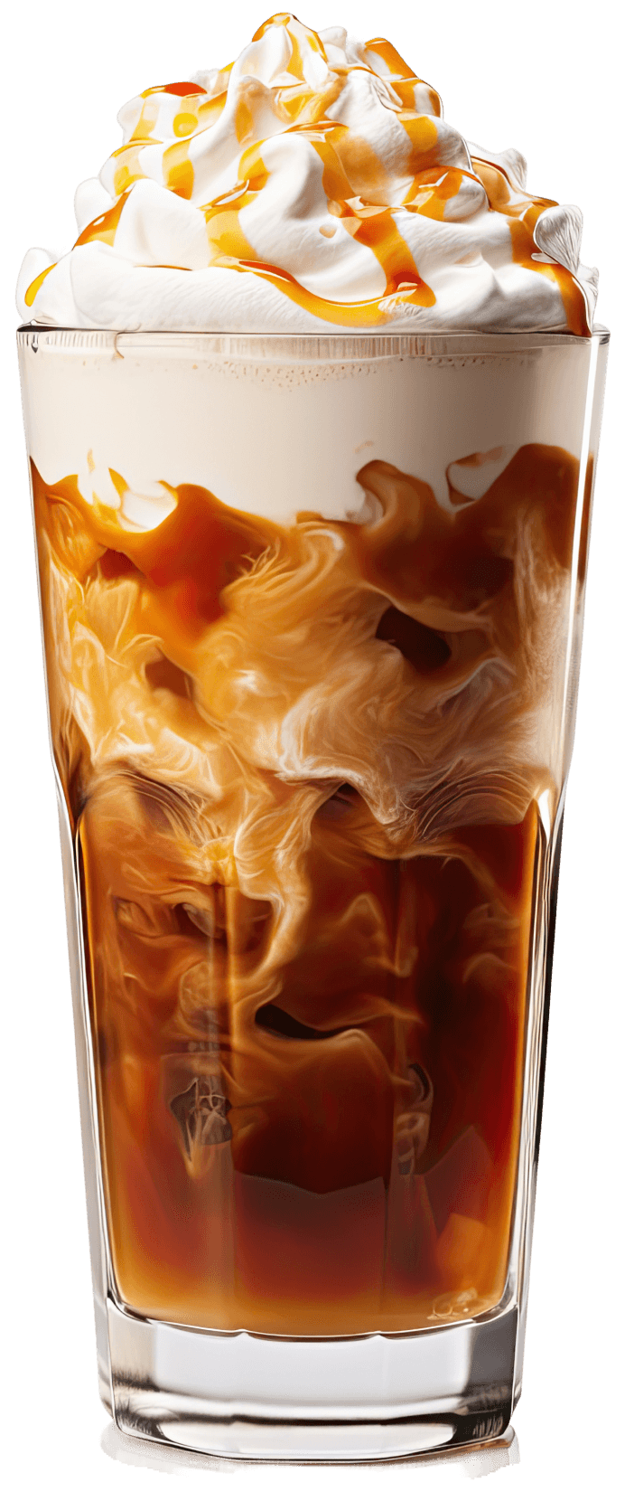 Frappe topped with whipped cream